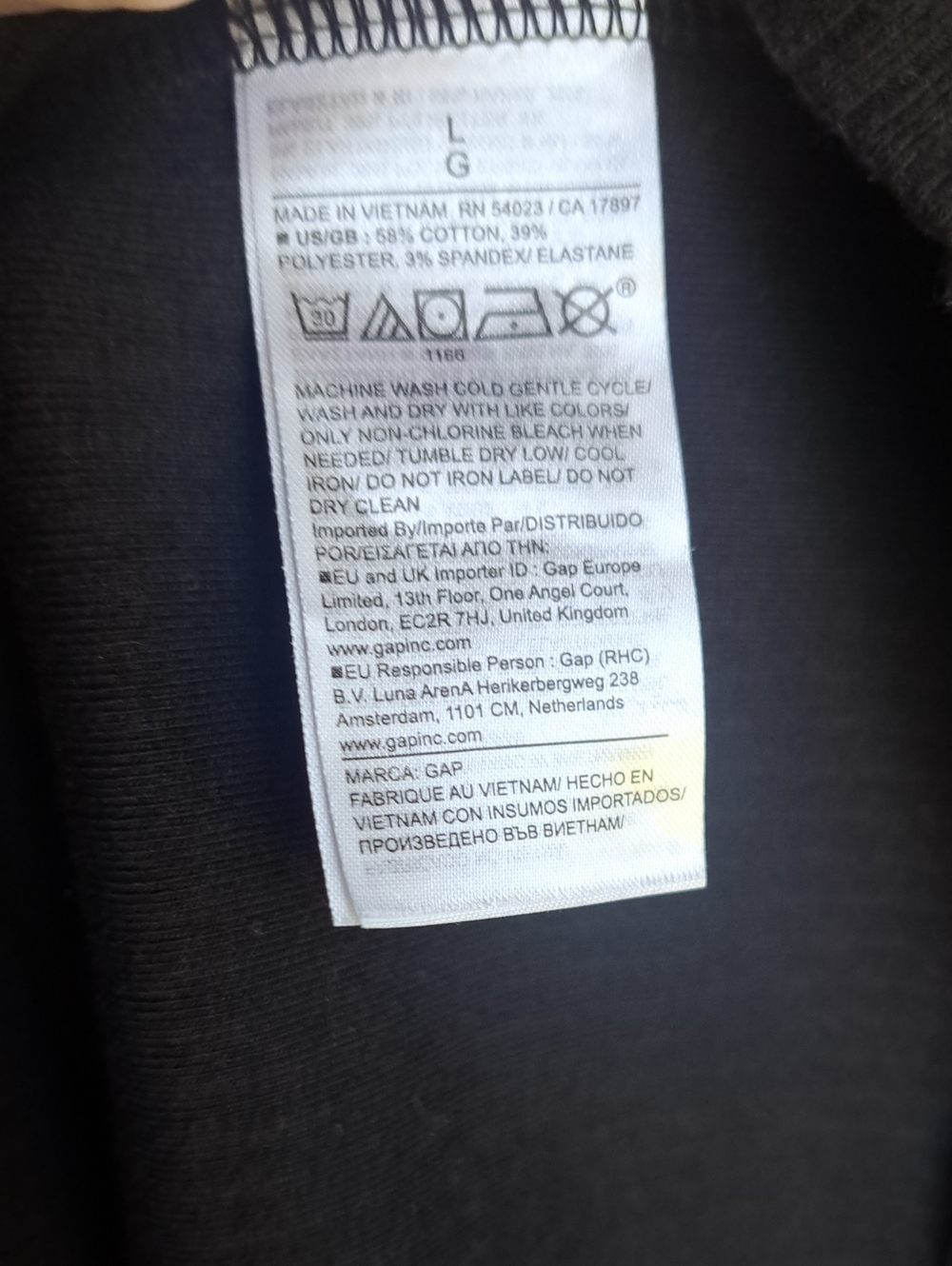 GAP Black Short Sleeve Ribbed Crewneck Top - Picture 5 of 5